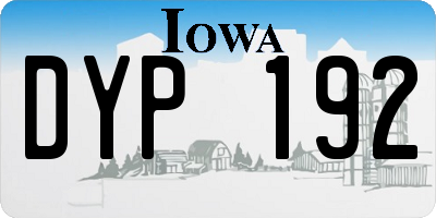 IA license plate DYP192