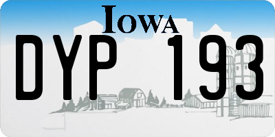 IA license plate DYP193