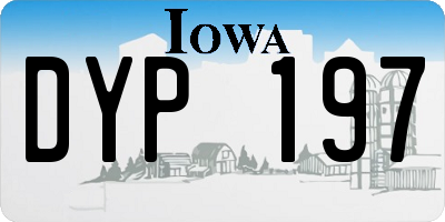 IA license plate DYP197