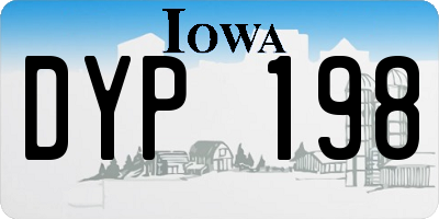IA license plate DYP198