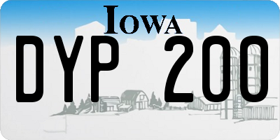 IA license plate DYP200