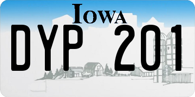IA license plate DYP201