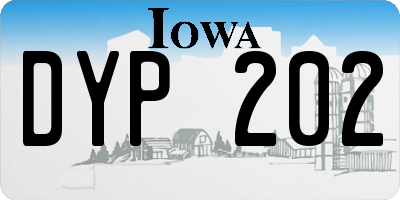 IA license plate DYP202