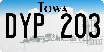 IA license plate DYP203