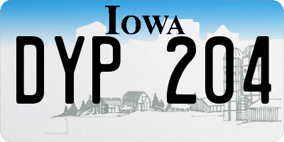 IA license plate DYP204
