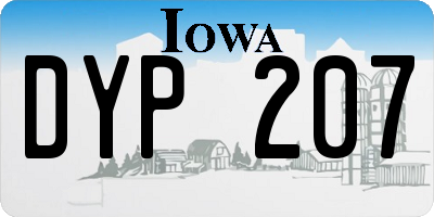 IA license plate DYP207