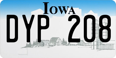 IA license plate DYP208
