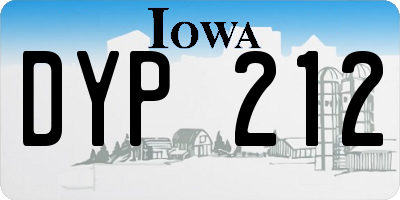 IA license plate DYP212