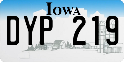 IA license plate DYP219