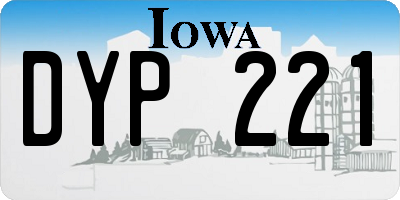 IA license plate DYP221