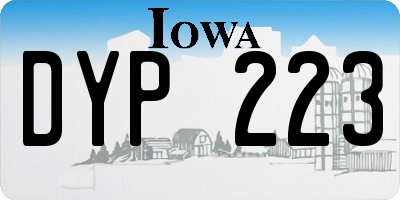 IA license plate DYP223