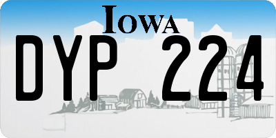 IA license plate DYP224