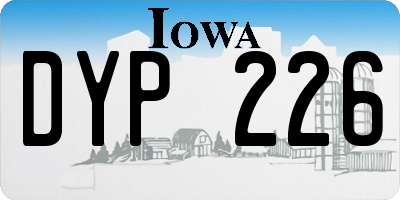 IA license plate DYP226