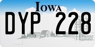 IA license plate DYP228