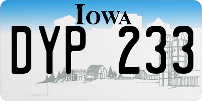 IA license plate DYP233