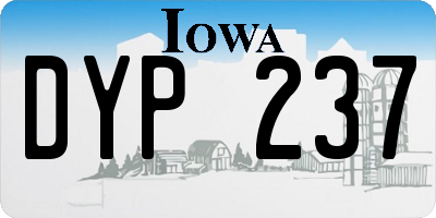 IA license plate DYP237