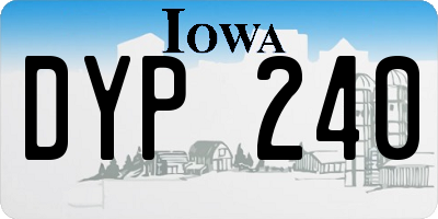 IA license plate DYP240