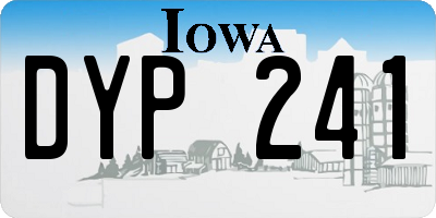 IA license plate DYP241