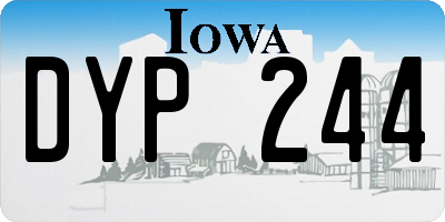 IA license plate DYP244