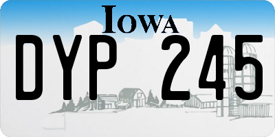 IA license plate DYP245