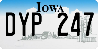IA license plate DYP247