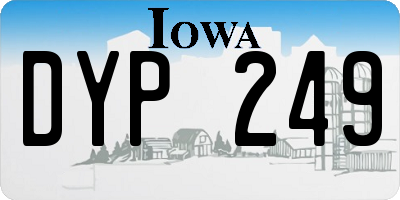 IA license plate DYP249