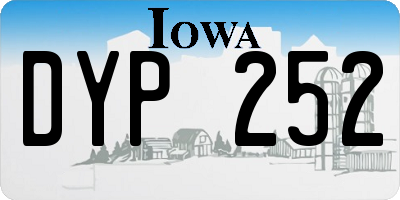 IA license plate DYP252