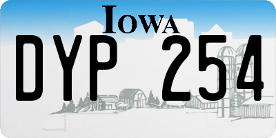 IA license plate DYP254