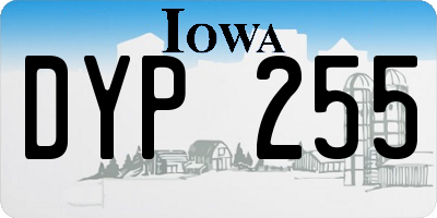 IA license plate DYP255
