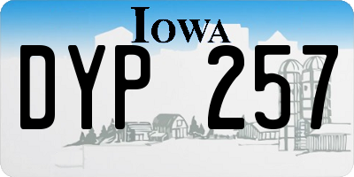 IA license plate DYP257