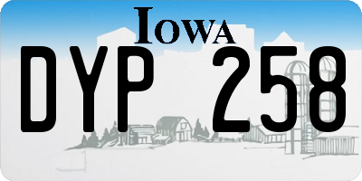 IA license plate DYP258