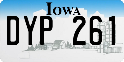 IA license plate DYP261