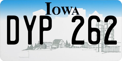 IA license plate DYP262