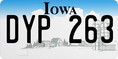 IA license plate DYP263