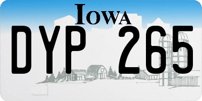 IA license plate DYP265