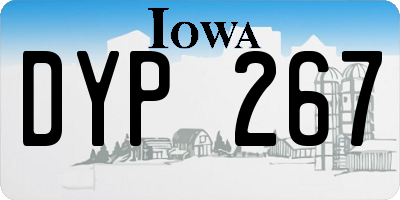 IA license plate DYP267