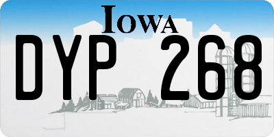 IA license plate DYP268
