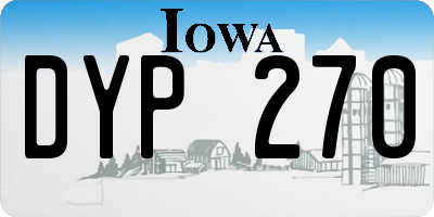 IA license plate DYP270
