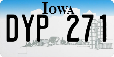 IA license plate DYP271