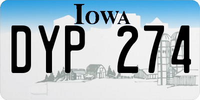 IA license plate DYP274