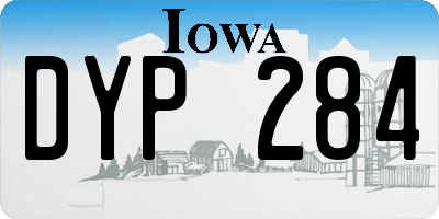 IA license plate DYP284