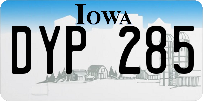 IA license plate DYP285