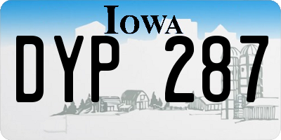 IA license plate DYP287