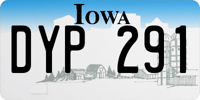 IA license plate DYP291