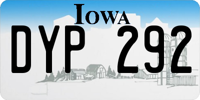 IA license plate DYP292