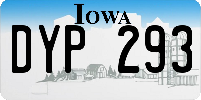 IA license plate DYP293