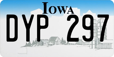 IA license plate DYP297