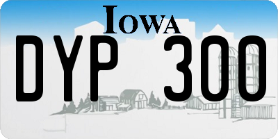 IA license plate DYP300