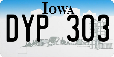 IA license plate DYP303