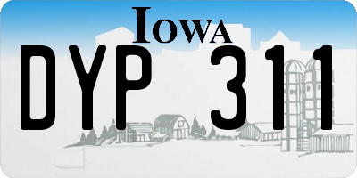IA license plate DYP311